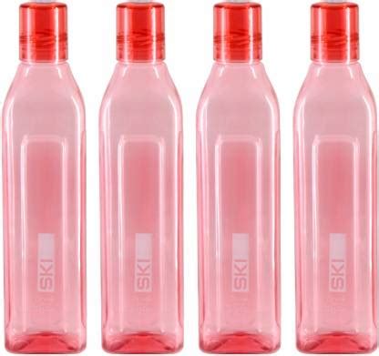 SKI Homeware Orlando Big Fridge Bottle Set of 4 - Red 1000 ml Plastic ...