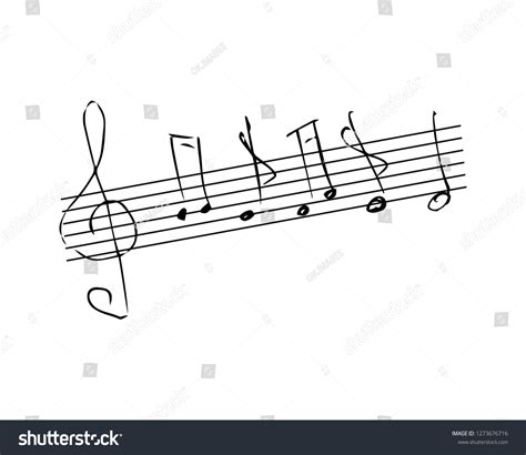 Musical Notes Vector Hand Drawing Stock Vector (Royalty Free ...