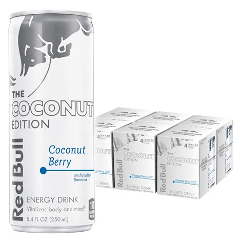 Red Bull Energy Drink, Coconut Berry, Coconut Edition, 8.4 Fl Oz (24 ...