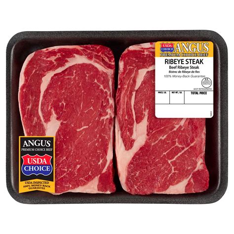 Ribeye Steak, Choice Angus Beef, 2 Per Tray, 1.50 - 2.65 lb - Walmart ...