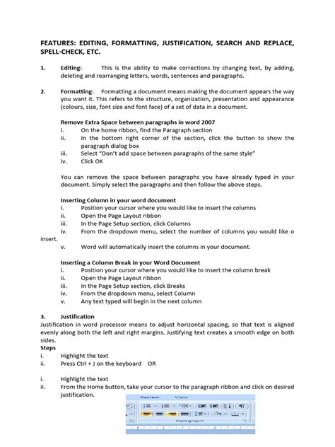 Image result for Editing Features in Word Processing