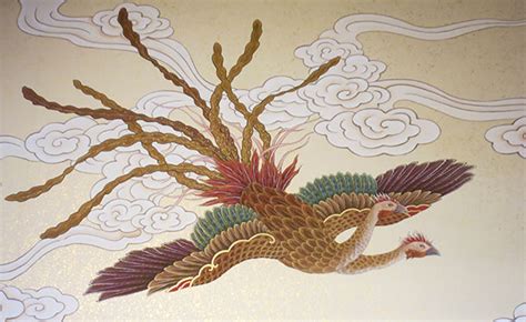 New paintings of Hō-ō (Phoenix) and Gumyocho (two-headed bird) unveiled ...
