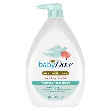 Amazon.com: Baby Dove Sensitive Skin Care Baby Wash Fragrance Free ...