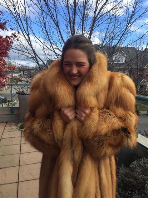 NEW - Full Length Red Fox Fur Coat | Clothing, Shoes & Accessories ...