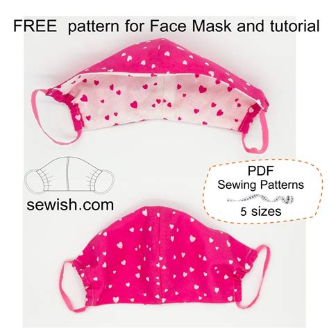 Image result for Pattern for Making a Face Mask