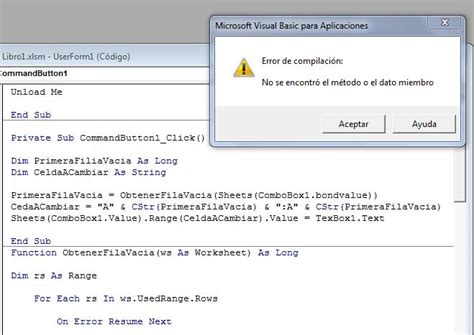 Image result for Error De Compilacion Visual Basic
