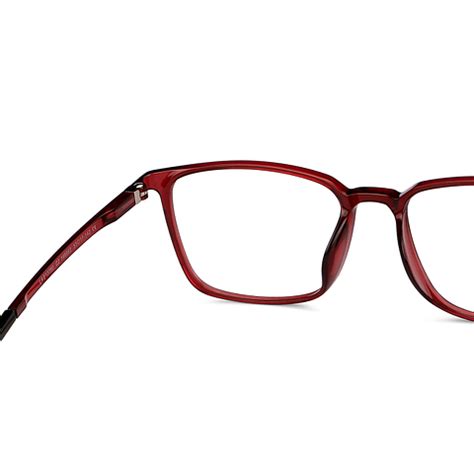 Maroon Black Full Rim Square Lenskart Air Flex LA E13780-C2 Eyeglasses