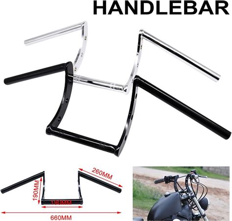 Buy AnXin Motorcycle Handlebar Z Bars 22mm 7/8 Handlebars For Drag ...