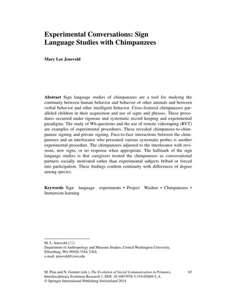 Image result for Monkey Sign Language Research