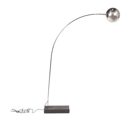 Lot - MCM CHROME ARC FLOOR LAMP