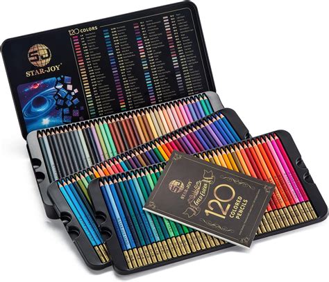 SJ STAR-JOY Gold Edition 120 Colored Pencils for India | Ubuy