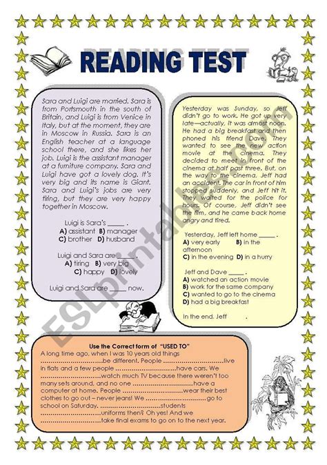 Image result for Reading Test ESL