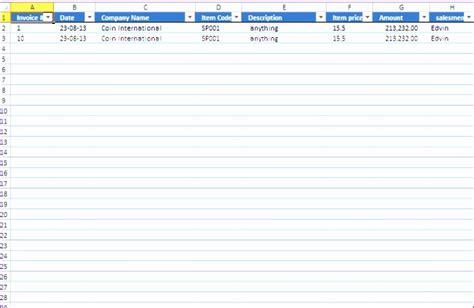 Image result for Excel Invoice with Database