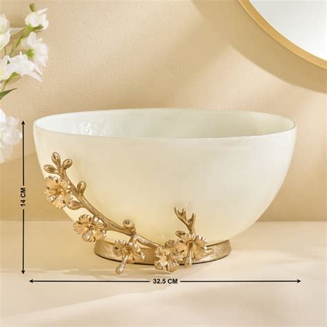 Buy Splendid Senorita Shizuku Glass Floral Decorative Bowl from Home ...