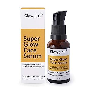Glowpink Super Glow Face Serum with Vitamin C, Niacinamide & Hyaluronic ...