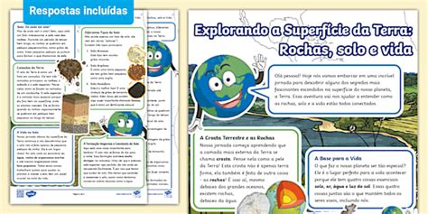 Explorando a superfície da Terra- Folha de fatos + atividade