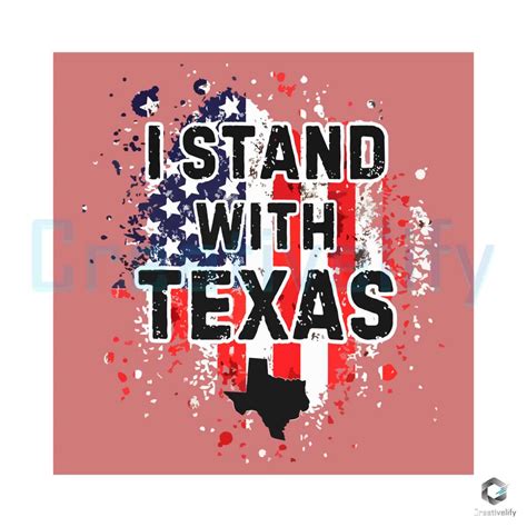 I Stand With Texas US Flag PNG File Digital Download - CreativeLify