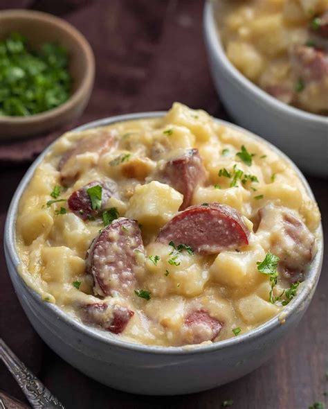 Slow cooker scalloped potatoes and kielbasa – Artofit