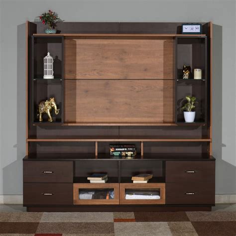 Nilkamal Leron Wood TV Entertainment Unit Brown , 1 Door : Amazon.in ...