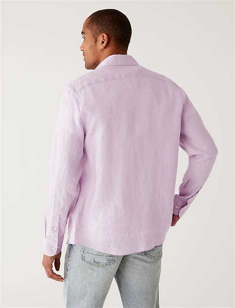 Buy Pure Linen Regular Fit Shirt at Marks & Spencer