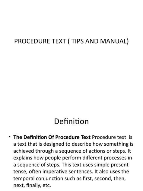 Image result for Procedure Text Examples