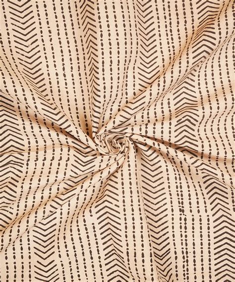 Off white black hand block print cotton linen fabric – GoSwadeshi