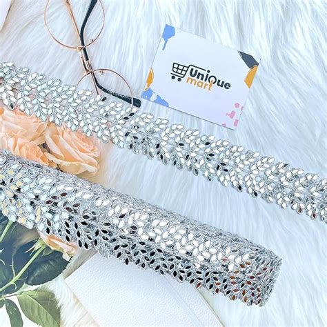 Silver Lace Border, Mirror Work Lace Border, Blouse Lace Design, Lace ...