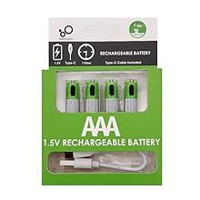 KP Original Rechargeable AAA Batteries, 1.5V 750mWh, USB Type-C ...