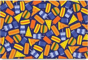 The Junk Food Doodle Paper Print - Decorative posters in India - Buy ...