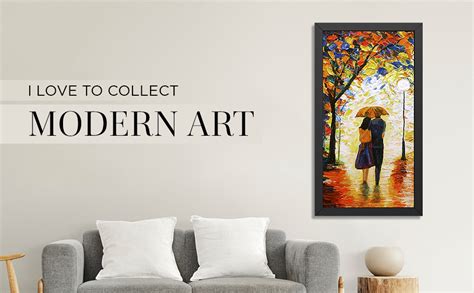 Ritwika's Modern Art Couple in the Rain with Umbrella Lighting Colorful ...