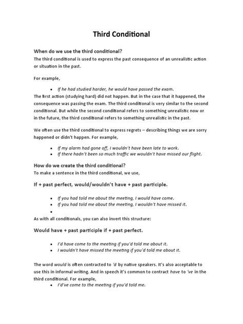 Image result for Third Conditional