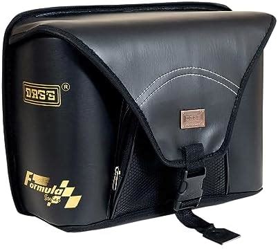 Dass Universal Black Square Rear Outside Saddle Bag Formula Bag Leather ...
