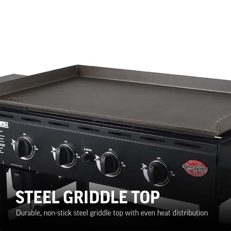 Char-Griller Flat Iron 4-Burner Liquid Propane Flat Top Grill E8936 ...