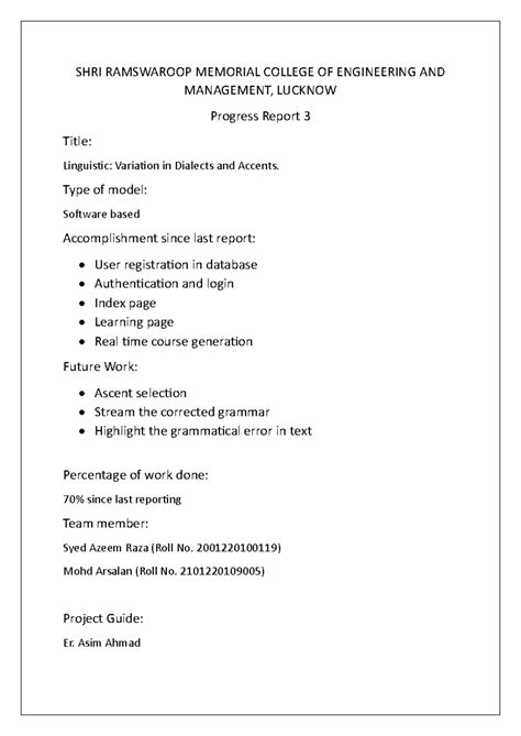 Ppr 3 SHRI Ramswaroop Memorial Group OF Professional Colleges - SHRI ...