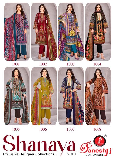 Shanaya Vol 1 Ganeshji Heavy Cotton Karachi Salwar Suits Manufacturer ...