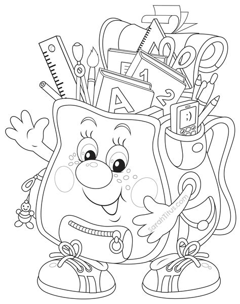Back to School Coloring Pages | Kindergarten coloring pages, Coloring ...