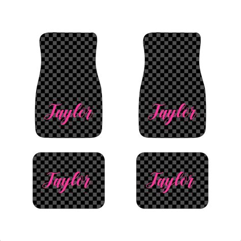 Custom Monogram Car Floor Mats Front Car Mats Rear Matching Coaster ...