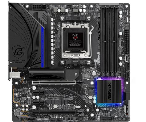 ASRock B650M PG RIPTIDE AM5 Ryzen 7000 AMD SATA3 6.0 Gb/s DDR5 Micro ...