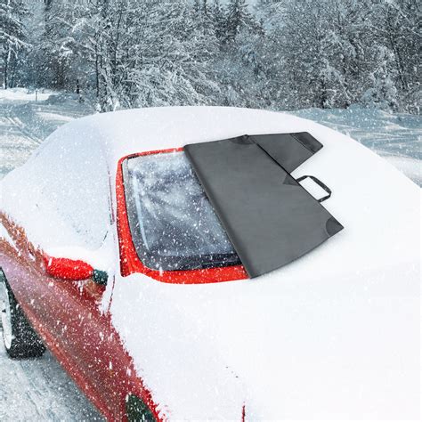 Premium Snow Ice Windshield Cover by CAT Automotive, Fits Car Van SUV Truck Windshield Snow ...