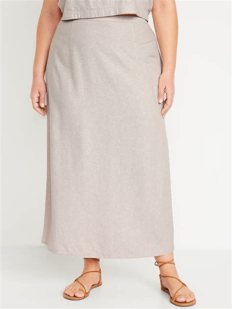 Linen-Blend Maxi Skirt | Old Navy