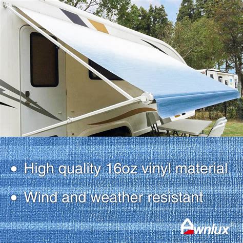 Buy Awnlux White Manual Modular Retractable RV Awning Full Set ...