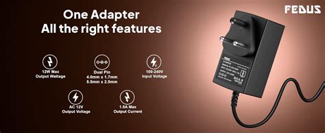 Amazon.in: Buy FEDUS 12V 1.5Amp DC Power Supply Adapter Converter, 12 ...