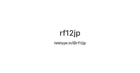 rf12jp — Teletype