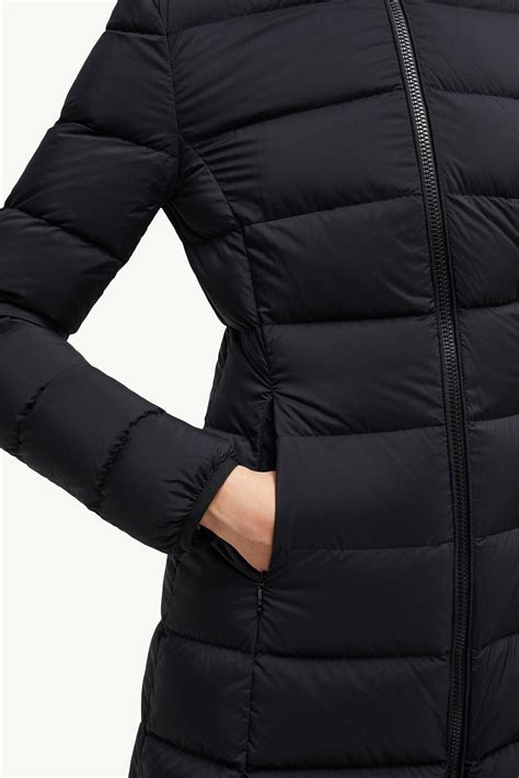 Black Gie Hooded Long Down Jacket - Long Jackets & Parka for Women ...