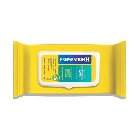 Preparation H Medicated Hemorrhoidal Wipes, Maximum Strength Formula ...