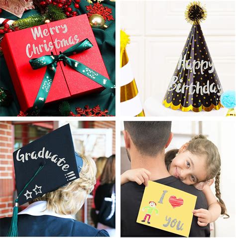 Buy Alphabet Letter Stickers Glitter, 8 Sheets 640 Pieces Glitter ...