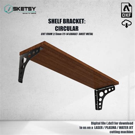 Buy Shelf Bracket DXF File for CNC Cutting Circular Online in India - Etsy