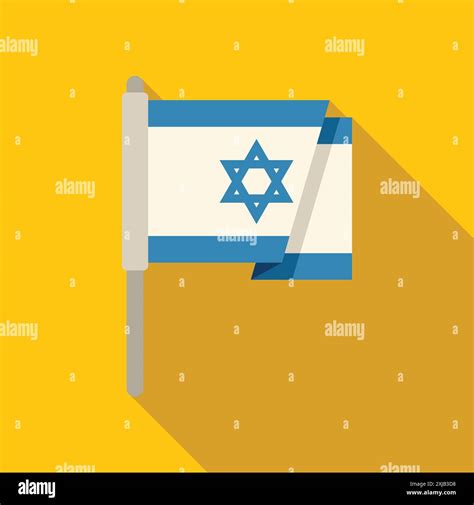 The national flag of israel with the star of david is blowing in the wind Stock Vector Image ...