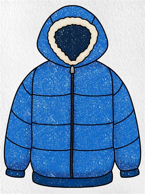 Winter Coat Drawing (easy) - HelloArtsy