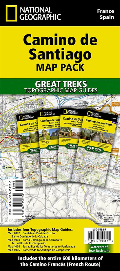 Camino de Santiago Map Map Pack Bundle: 4 map pack for the whole route ...